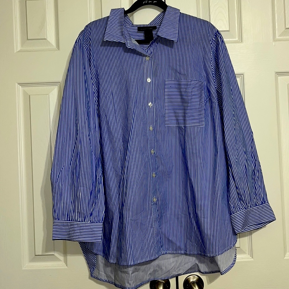 Striped button down